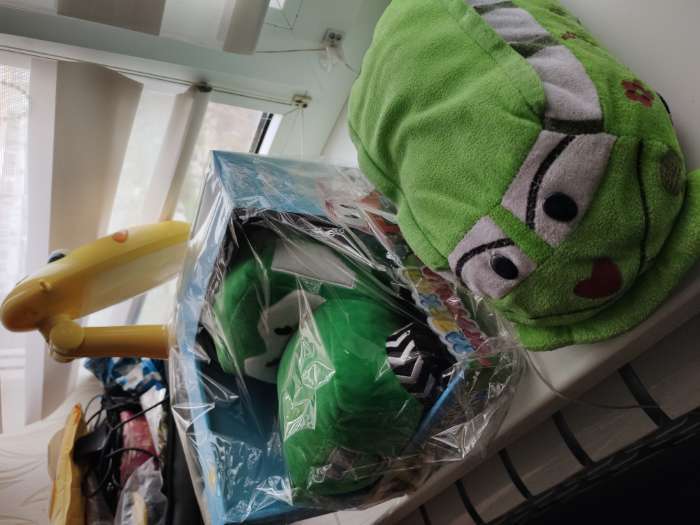 Фотография покупателя товара Трактор мягкая игрушка, цвет зелёный - Фото 2