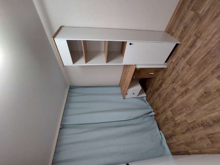 Фотография покупателя товара Стол письменный «Бетти», 2 ящика, 1205×605×750 мм, цвет графит/крафт золотой - Фото 7