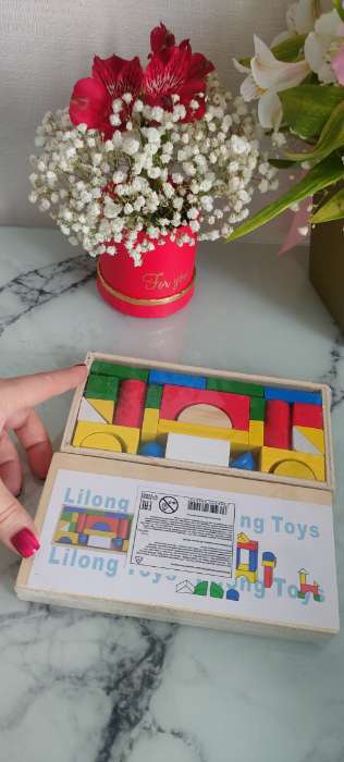 Фотография покупателя товара Конструктор малый «Строим город», 26 деталей - Фото 2