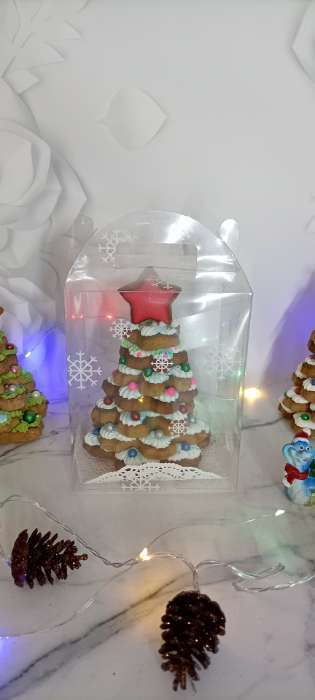 Фотография покупателя товара Коробка подарочная новогодняя складная ПВХ «Праздничное настроение» 11×11×11 см . - Фото 8