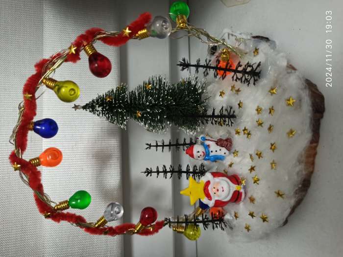 Фотография покупателя товара Миниатюра кукольная «Дед Мороз со звездой», набор 2 шт., размер 1 шт. — 3,7 × 2,3 см - Фото 2