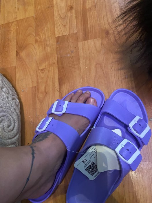 Фотография покупателя товара Сланцы женские, цвет сиреневый, размер 41 - Фото 3