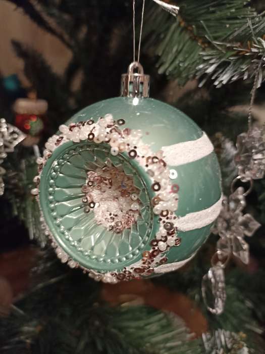 Фотография покупателя товара Ёлочные игрушки «Морозец», шары новогодние, d=8 см, набор 3 шт., МИКС - Фото 2