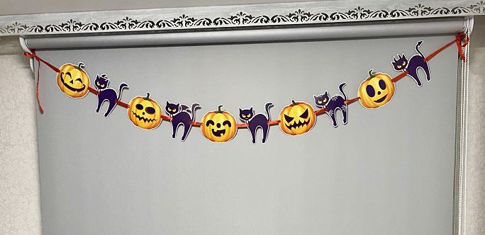Фотография покупателя товара Гирлянда на ленте на Хэллоуин Happy Halloween, длина 250 см - Фото 1