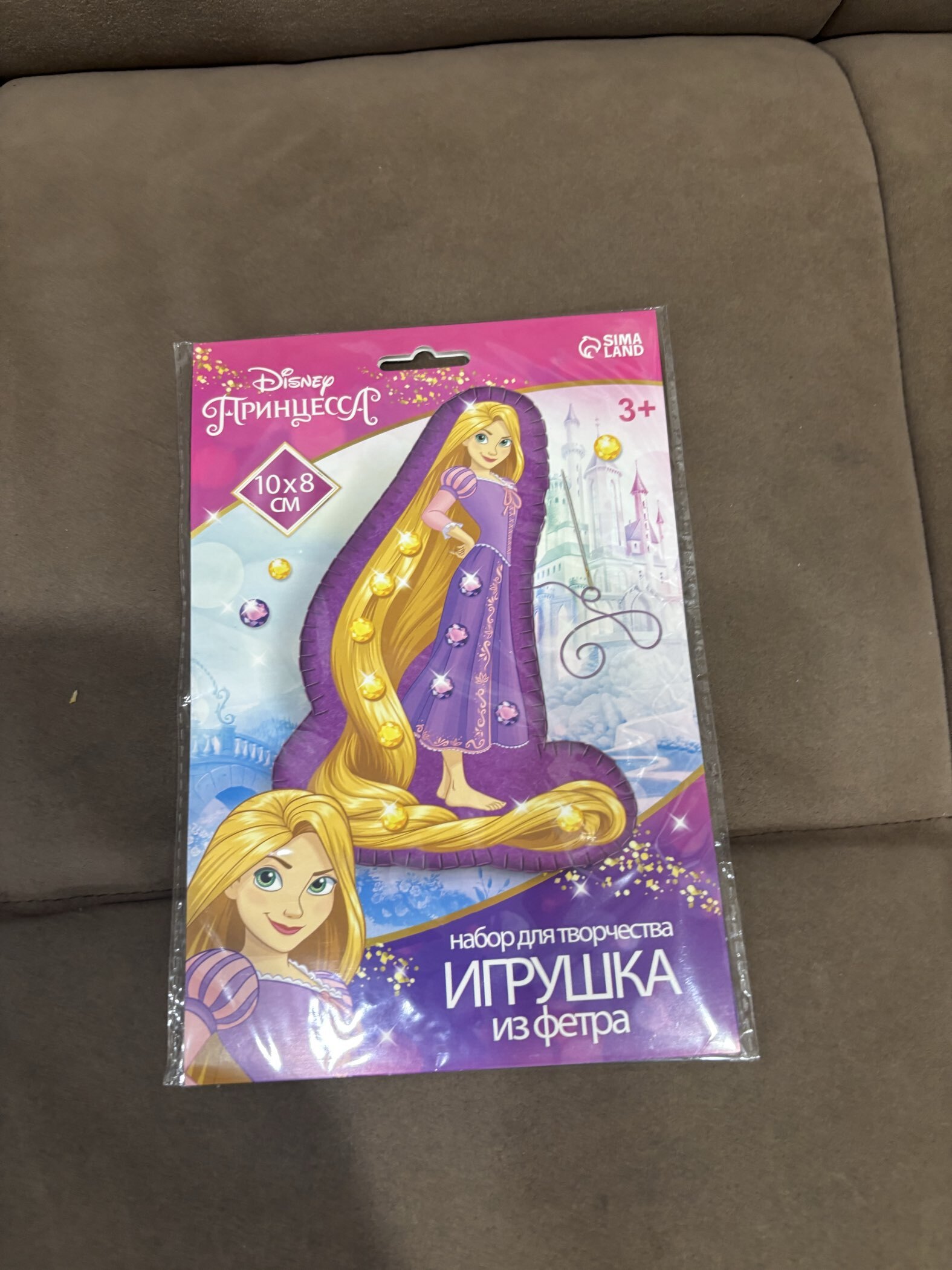 Фотография покупателя товара Игрушка из фетра своими руками с термонаклейкой «Рапунцель», набор для шитья, Принцессы