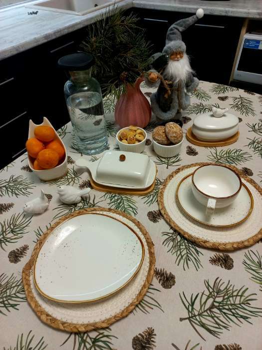 Фотография покупателя товара Салфетка сервировочная на стол Доляна «Мэг», d=30 см, белая - Фото 1