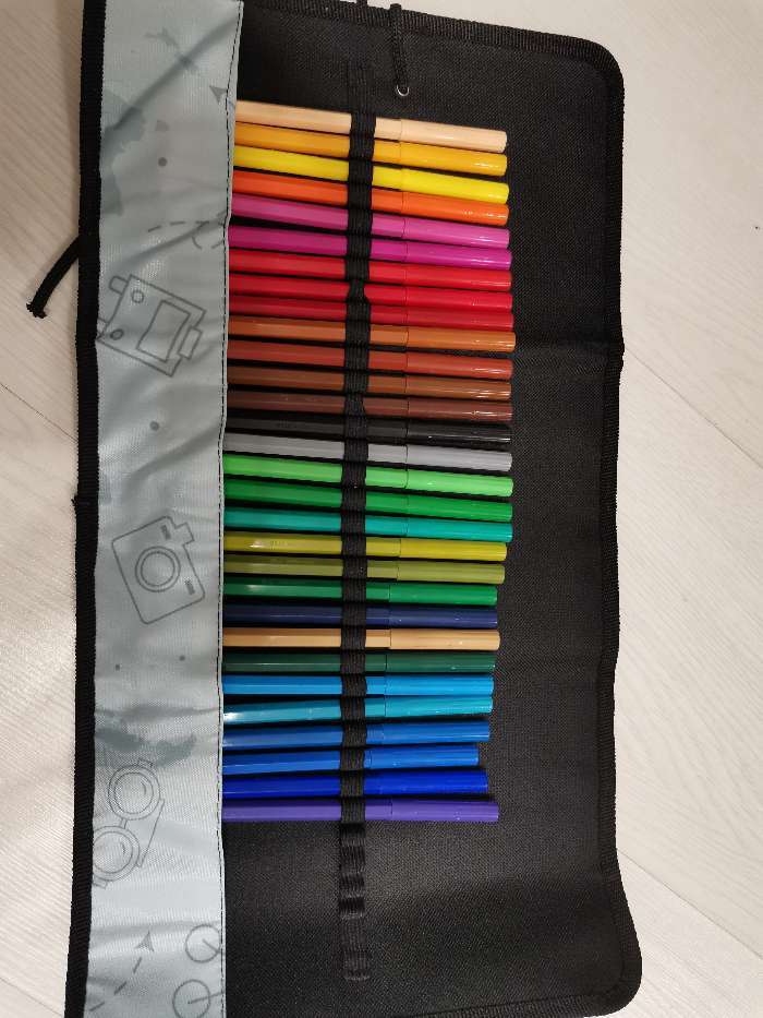 Фотография покупателя товара Пенал-скрутка мягкий 220 х 430 мм, на шнуровке, на 37 предметов, ПНШ-1 "Путешествие" - Фото 5