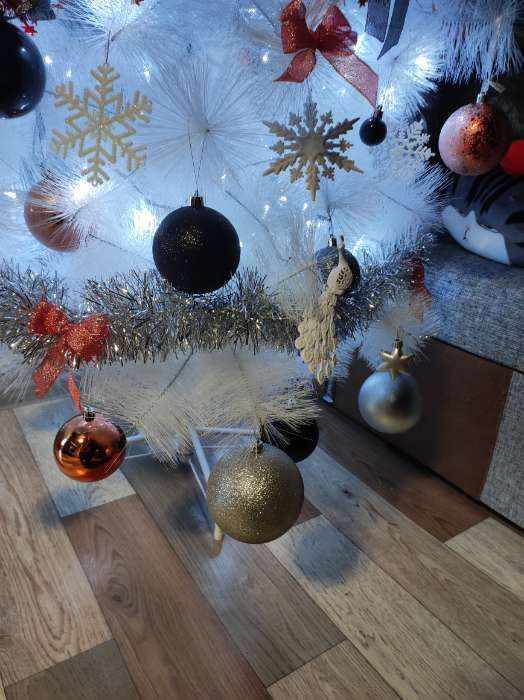 Фотография покупателя товара Ёлочное украшение 3 шт. «Классика ассорти», шары новогодние, d=10 см, красный - Фото 1