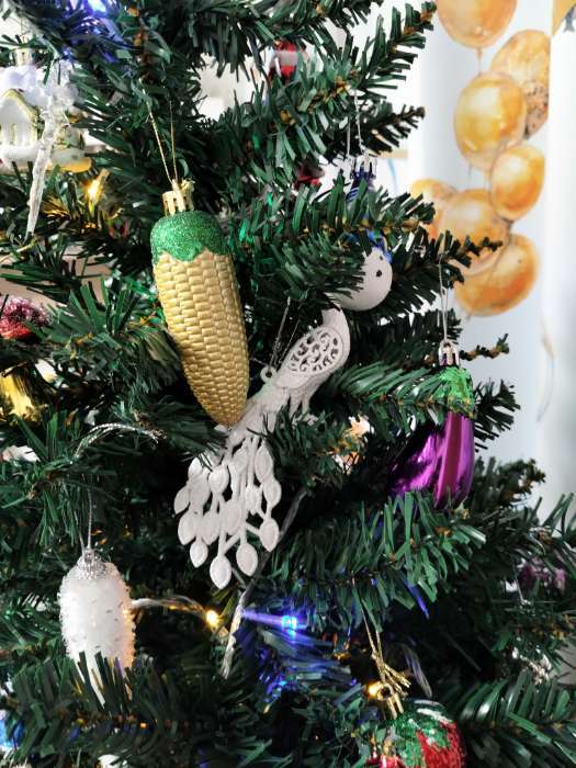 Фотография покупателя товара Ёлочные игрушки 4 шт. «Кукуруза» 10×3 см, золото - Фото 4