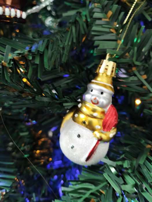 Фотография покупателя товара Ёлочные игрушки 4 шт. «Дружные снеговички», 3.5×6 см, МИКС - Фото 2