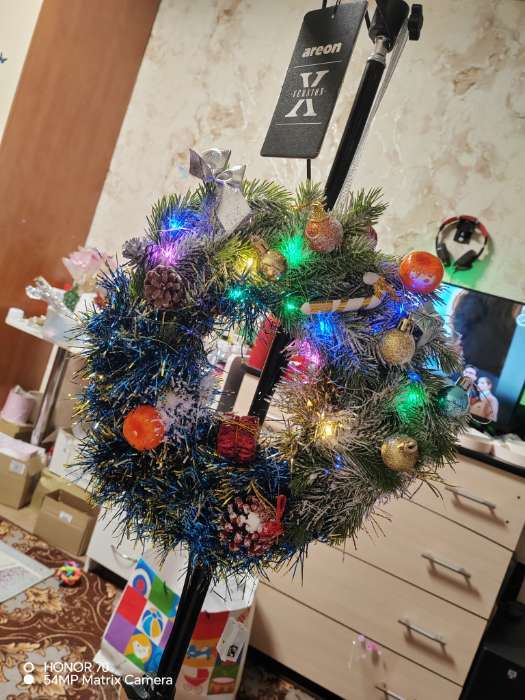 Фотография покупателя товара Ветка декоративная новогодняя, набор 5 шт., 27 см - Фото 16