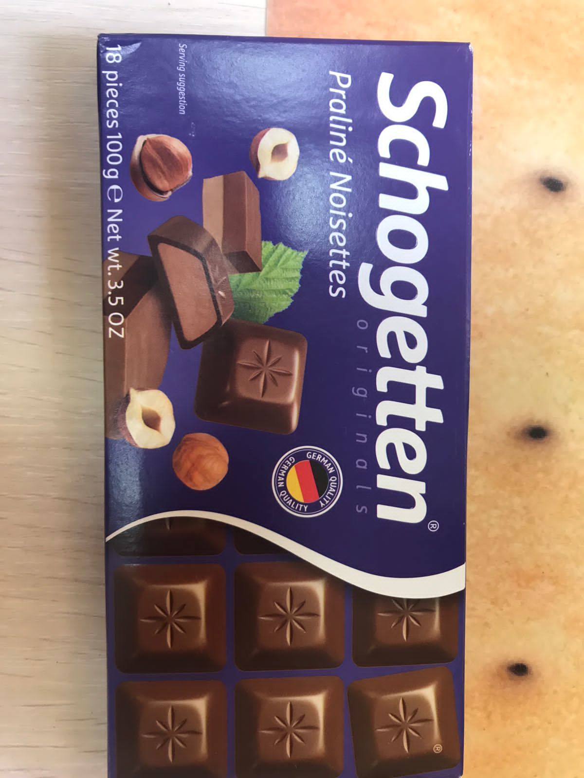 Фотография покупателя товара Шоколад молочный Schogetten Praliné Noisettes Chocolate "Ореховое пралине", 100 г