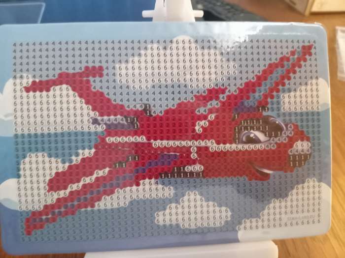 Фотография покупателя товара Алмазная мозаика на новый год с частичным заполнением для детей «Дед Мороз», 10×15 см, набор для творчества - Фото 1