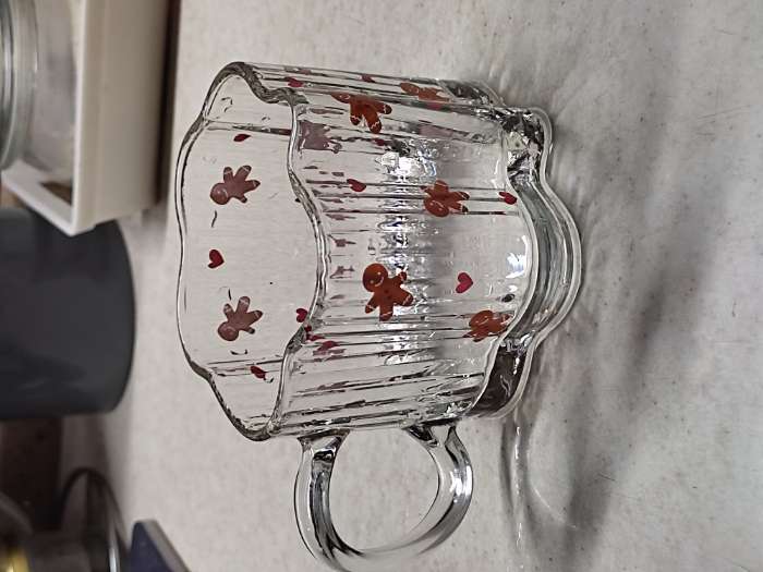 Фотография покупателя товара Кружка стеклянная «Барашки», 260 мл - Фото 4