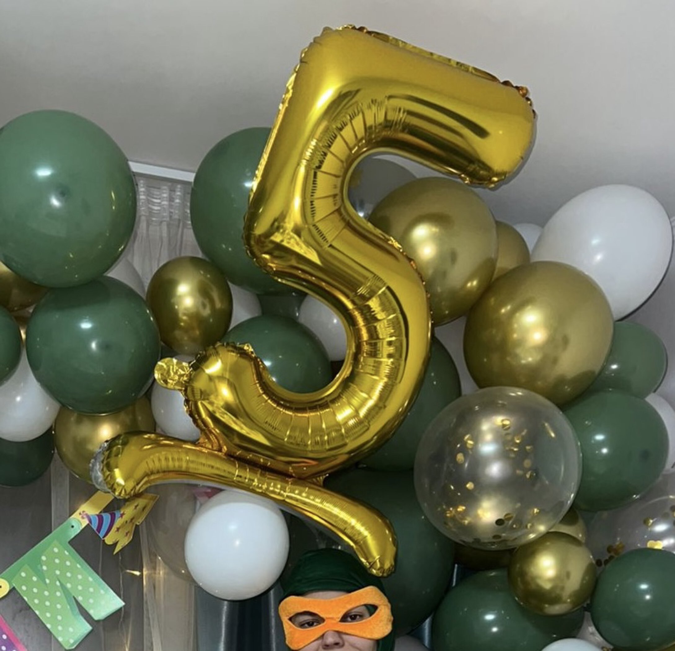 Фотография покупателя товара Воздушный шар фольгированный 32" «Цифра 1», под воздух - Фото 4