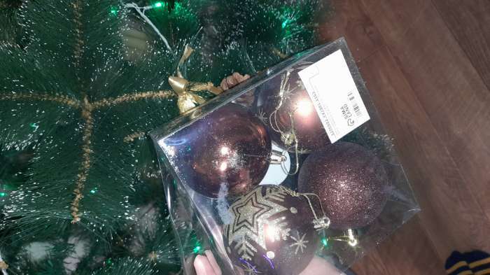 Фотография покупателя товара Ёлочные игрушки «Снежинка блеск», шары новогодние, d=8 см, набор 4 шт. - Фото 3