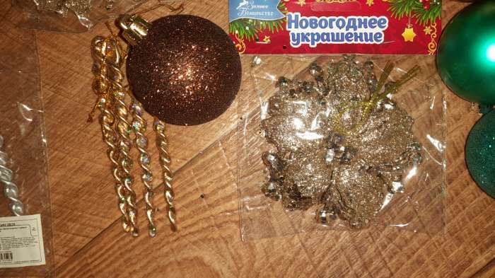 Фотография покупателя товара Ёлочные игрушки набор 8 шт. «Витые сосульки», 12 см, серебро/золото - Фото 6