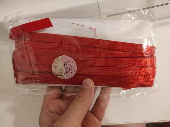 Фотография покупателя товара Резинка для бретелей, блестящая, 10 мм, 10 ± 0,5 м, цвет красный - Фото 10