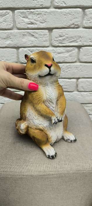 Фотография покупателя товара Садовая фигура "Бурундук малый" 14х11х20см - Фото 4