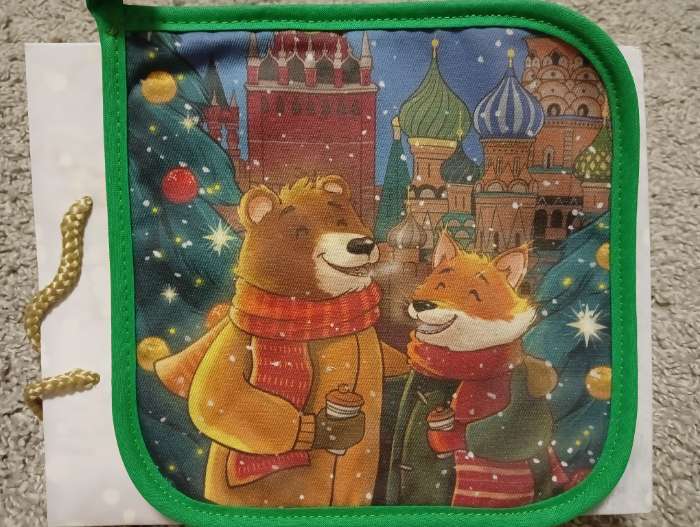 Фотография покупателя товара Прихватка «Этель» Red Square саржа, 19×19 см,100% хл, ватин 250 г/м² - Фото 1