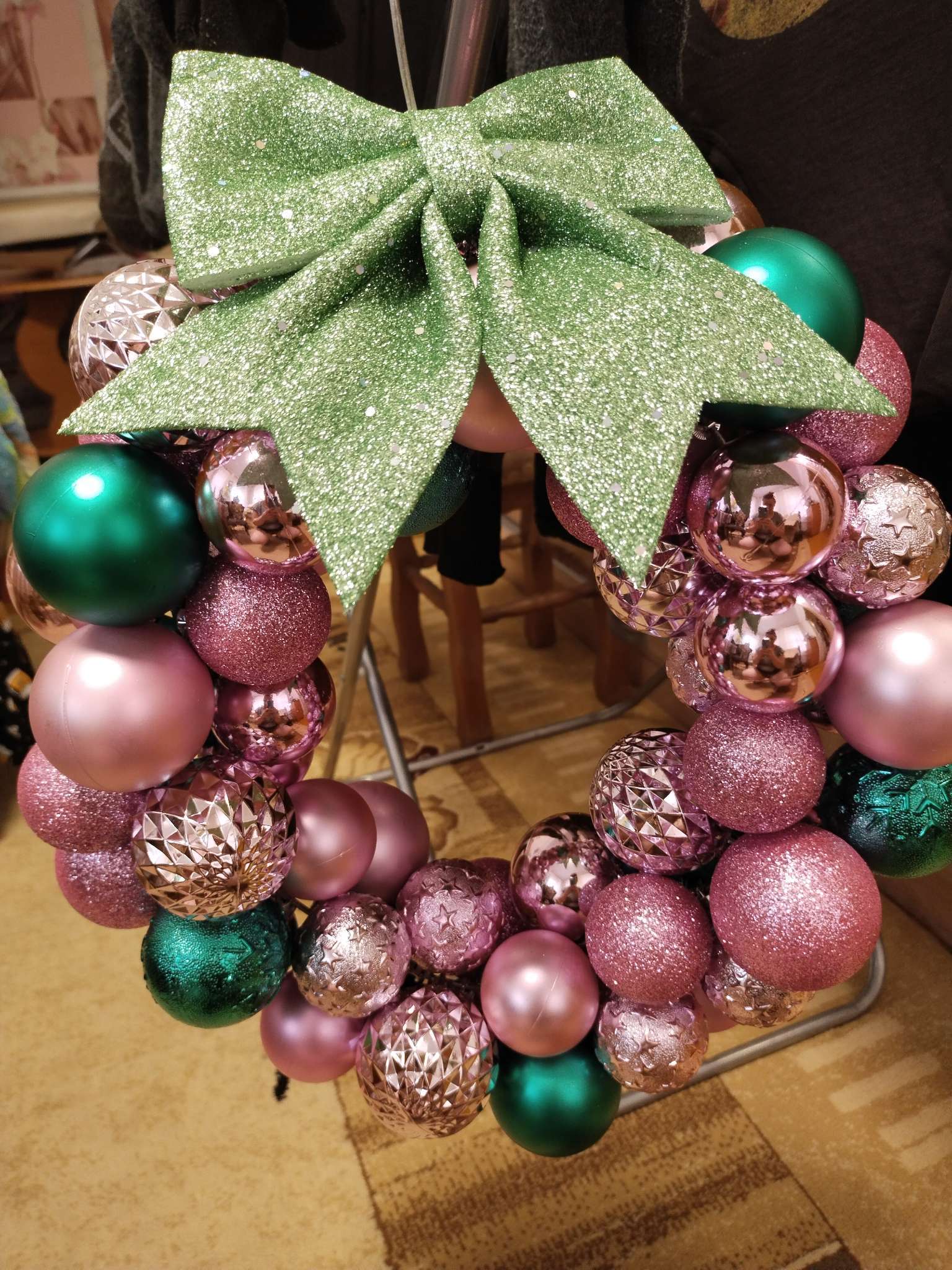 Фотография покупателя товара Ёлочные игрушки «Звёздная ночь», шары новогодние, набор 16 шт., d=5 см, розовый - Фото 1