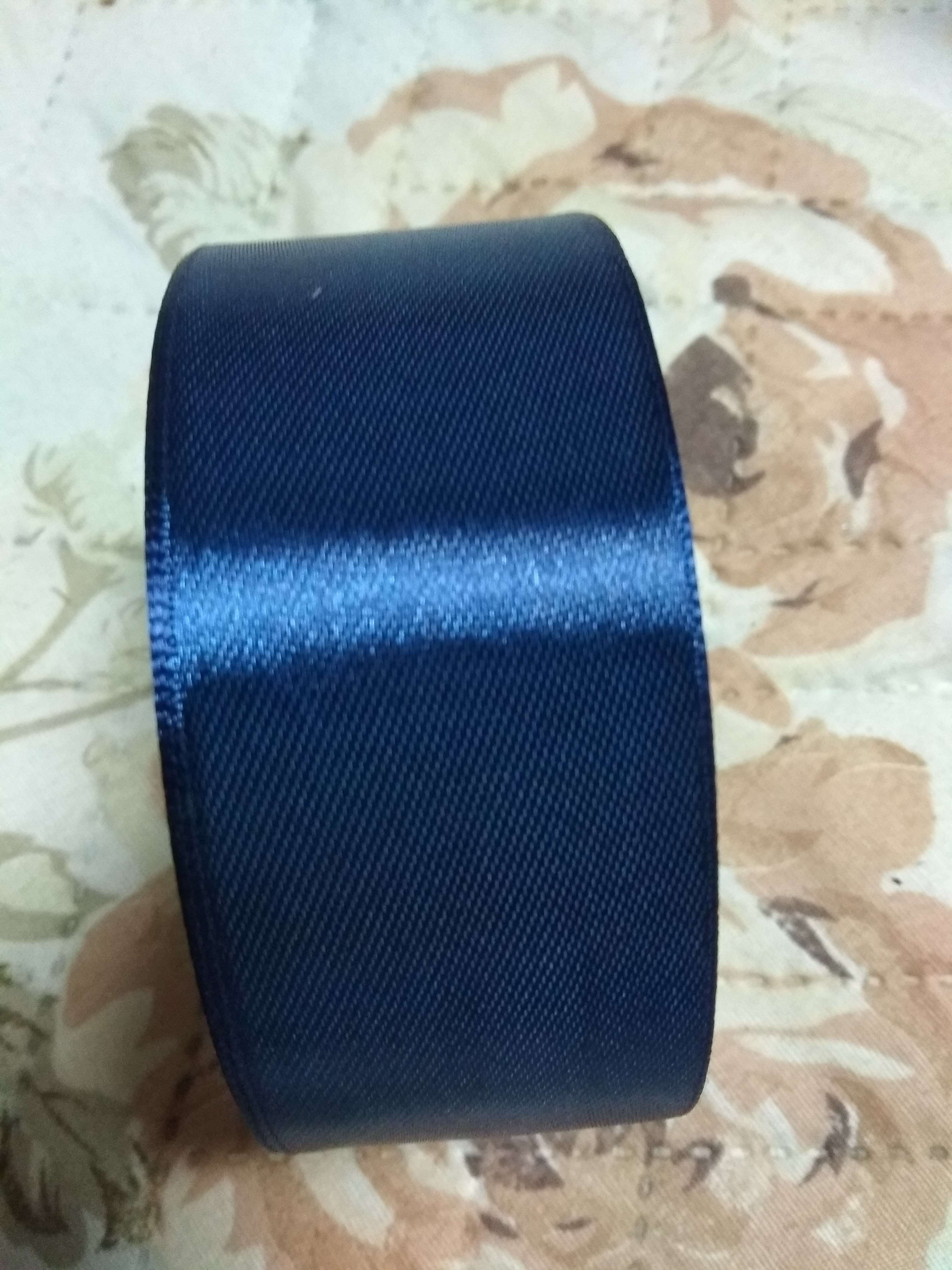 Фотография покупателя товара Лента атласная, 40 мм × 23 ± 1 м, цвет тёмно-синий №38 - Фото 5
