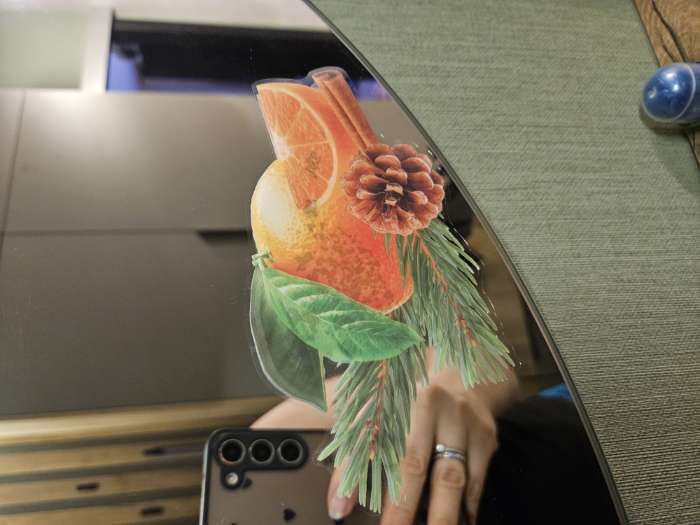 Фотография покупателя товара Наклейки на окна многоразовые «С Новым годом», 70 х 25 см - Фото 7