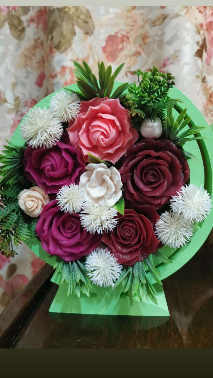 Фотография покупателя товара Букет искусственный «Шарики пушистые», 3×24 см, МИКС - Фото 2