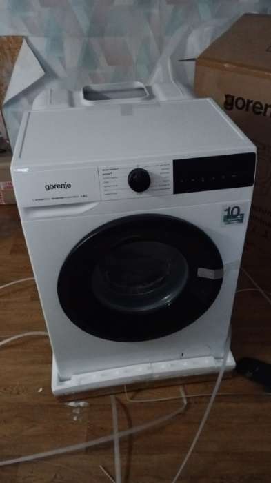 Фотография покупателя товара Стиральная машина Gorenje W1NHPI60SCSIRV, класс А, 1000 об/мин, 6 кг, с паром, бело-чёрная - Фото 4