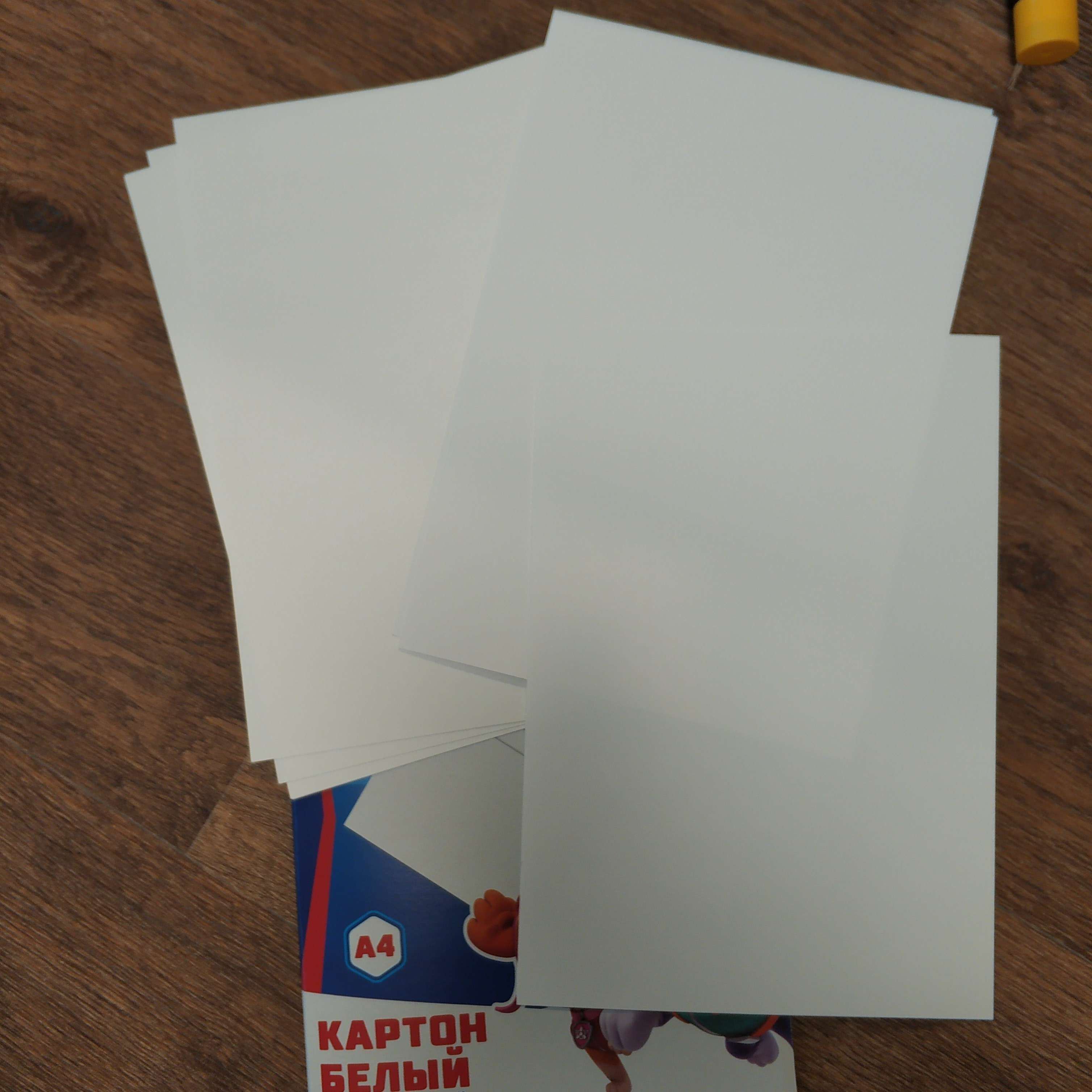 Фотография покупателя товара Картон белый, А4, 8 листов, мелованный, двусторонний, в папке, 230, г/м², Щенячий патруль - Фото 3