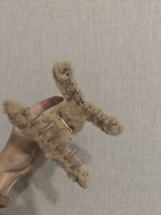 Фотография покупателя товара Краб для волос новогодний «Выбирай счастье», 13 х 7 см - Фото 3