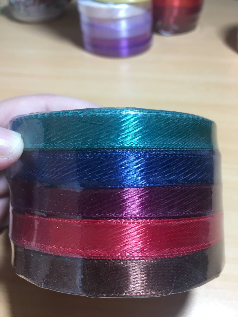 Фотография покупателя товара Атласная лента, набор 5 шт. «Вечерние огни», 20 мм, 23±1 м - Фото 1