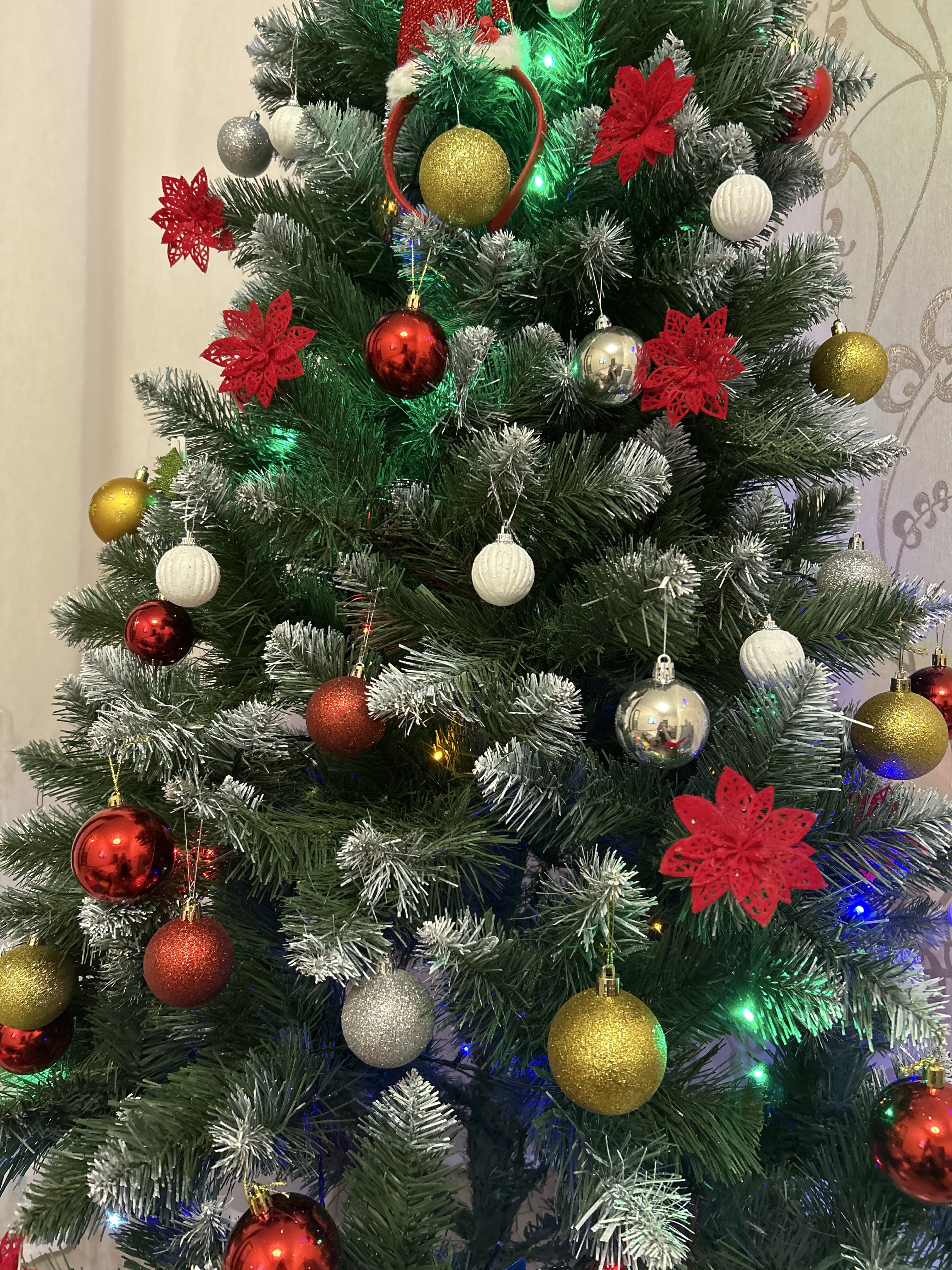 Фотография покупателя товара Ёлочные игрушки 6 шт. «Зимнее волшебство. Резной цветок» пластик, 7 см, красный - Фото 3