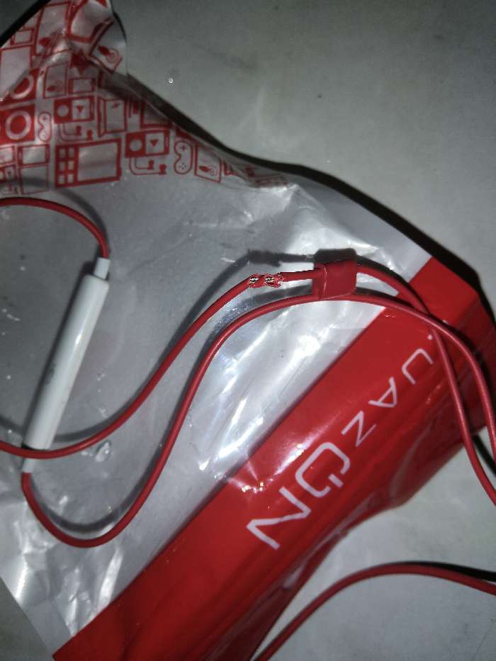 Фотография покупателя товара Наушники LuazON W-08, вкладыши, микрофон, красные - Фото 1