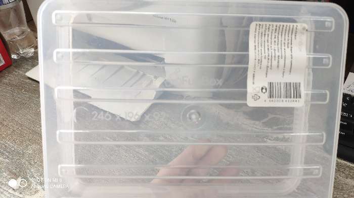 Фотография покупателя товара Контейнер для хранения с крышкой Basic, 10 л, 37×24×15,5 см, цвет прозрачный - Фото 2