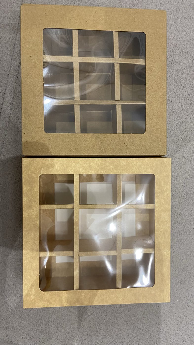 Фотография покупателя товара Коробка для 9 конфет, крафт, 13.5×13.5×3.2 см - Фото 39
