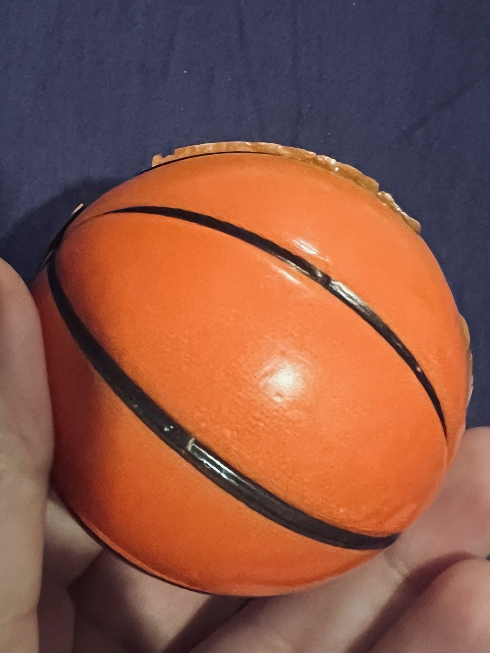 Фотография покупателя товара Мяч детский мягкий «Баскетбол», 6 см, в шоубоксе, МИКС - Фото 1