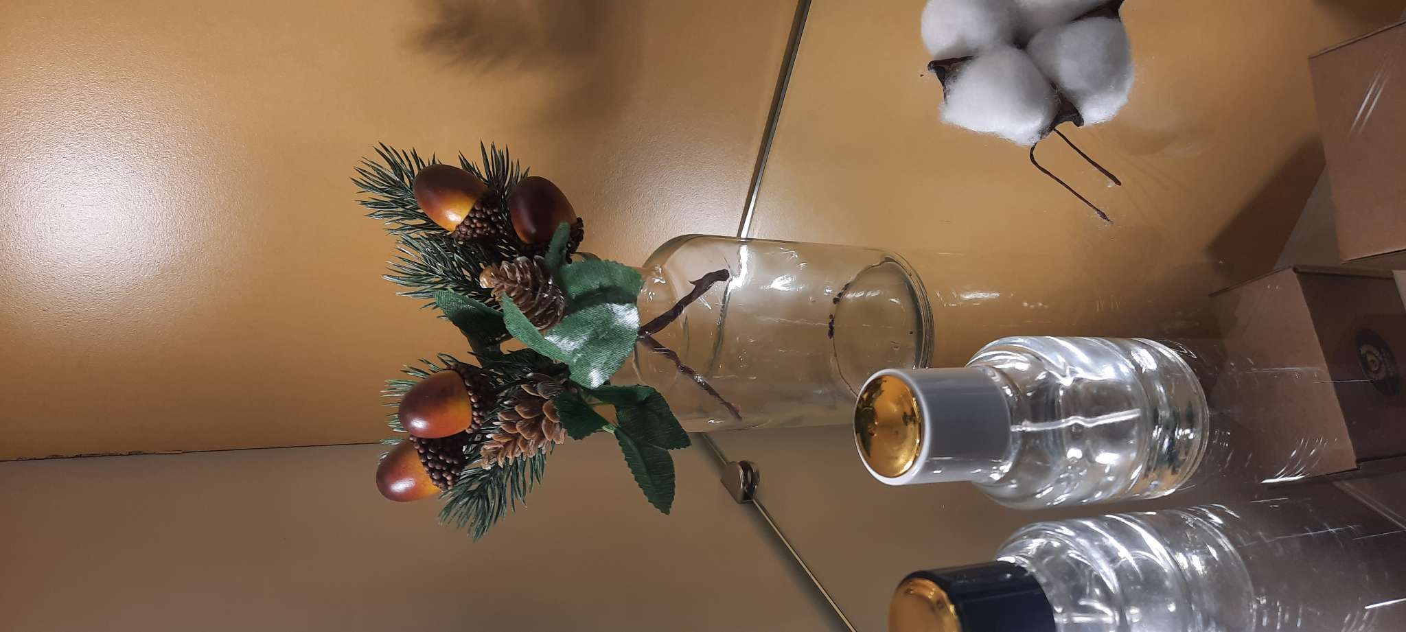 Фотография покупателя товара Еловая ветка декоративная «Зимнее волшебство. Очарование», 15 см - Фото 1