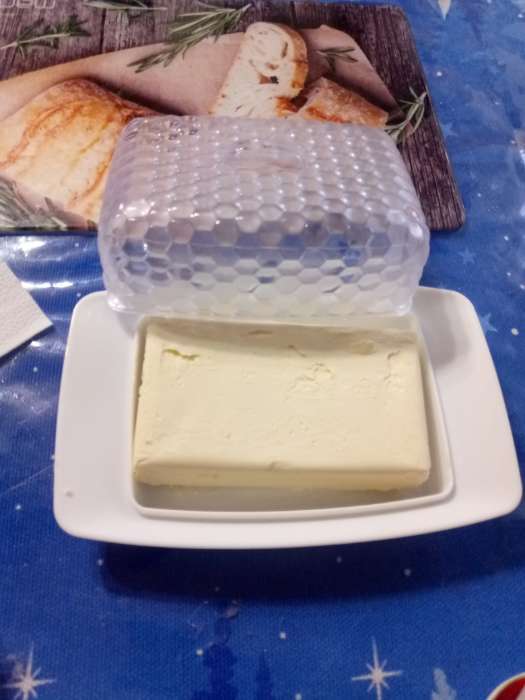 Фотография покупателя товара Маслёнка Альтернатива «Мозаика», 18.5×12×7.2 см, пластик, белая - Фото 2