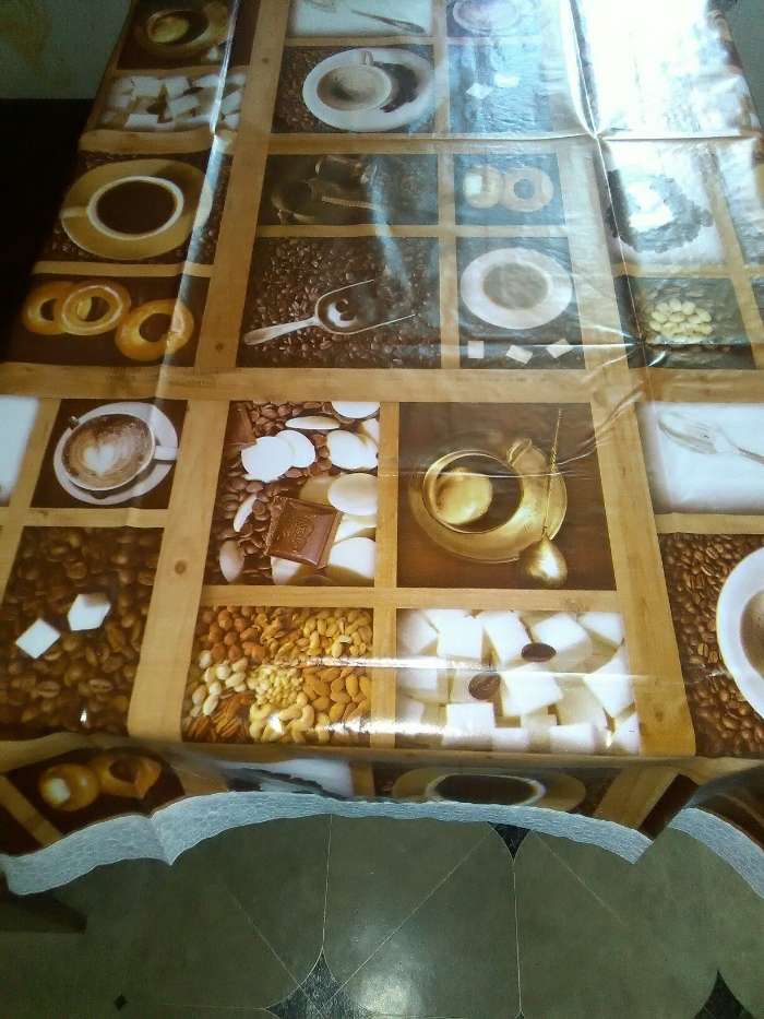 Фотография покупателя товара Скатерть на нетканой основе многоразовая «Кофе», 90×135 см