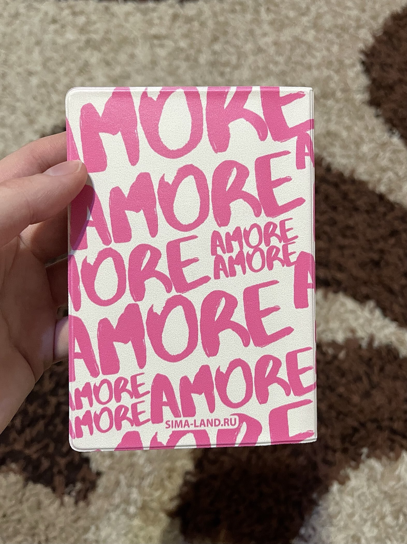 Фотография покупателя товара Обложка на паспорт «AMORE», ПВХ - Фото 2