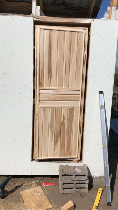 Фотография покупателя товара Дверь для бани и сауны "Эконом", ЛИПА 170×80см - Фото 3