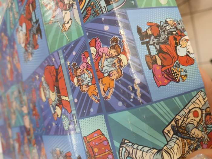 Фотография покупателя товара Коробка сборная крышка-дно с окном, "Pop-art улётный новый год", 26 х 21 х 4 см. - Фото 15