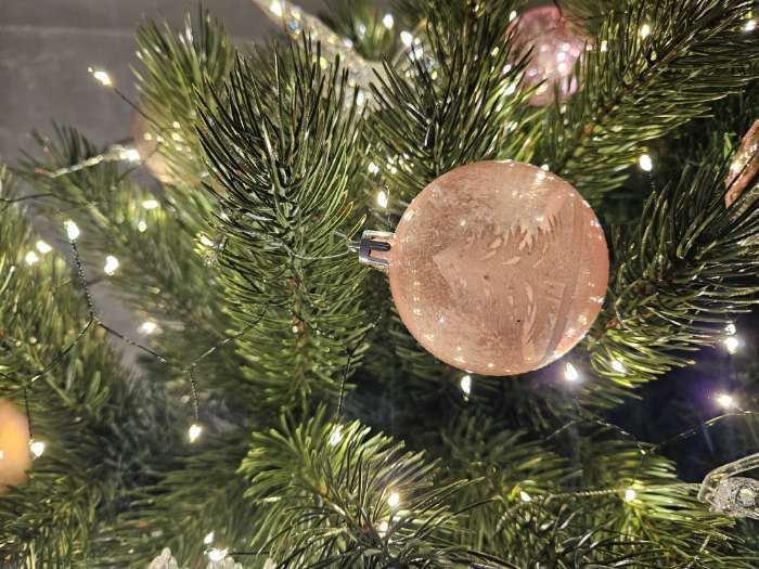 Фотография покупателя товара Ёлочные игрушки «Зимняя сказка», шары новогодние, d=5.5 см, набор 4 шт., розовый - Фото 1