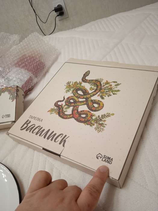 Фотография покупателя товара Тарелка Доляна «Василиск», 24×24×2.5 см - Фото 3