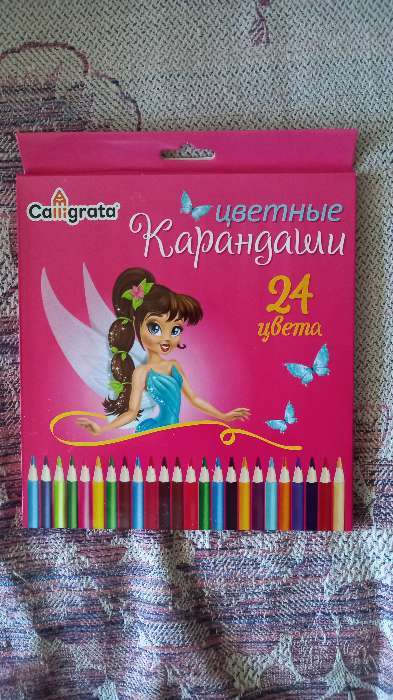 Фотография покупателя товара Карандаши 24 цвета, Calligrata, "Принцесса" - Фото 3
