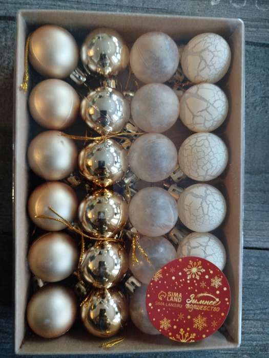 Фотография покупателя товара Ёлочные игрушки «Традиция», шары новогодние, d=3 см, набор 24 шт., треск, голубой - Фото 2