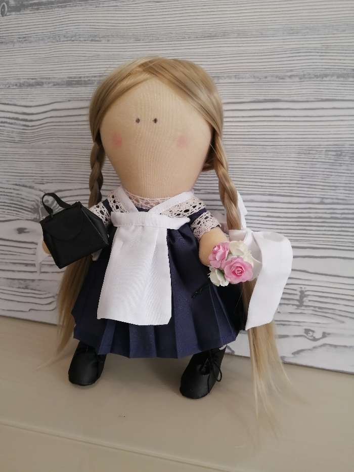Фотография покупателя товара Набор для шитья. Интерьерная кукла «Школьница Нинель», 30 см