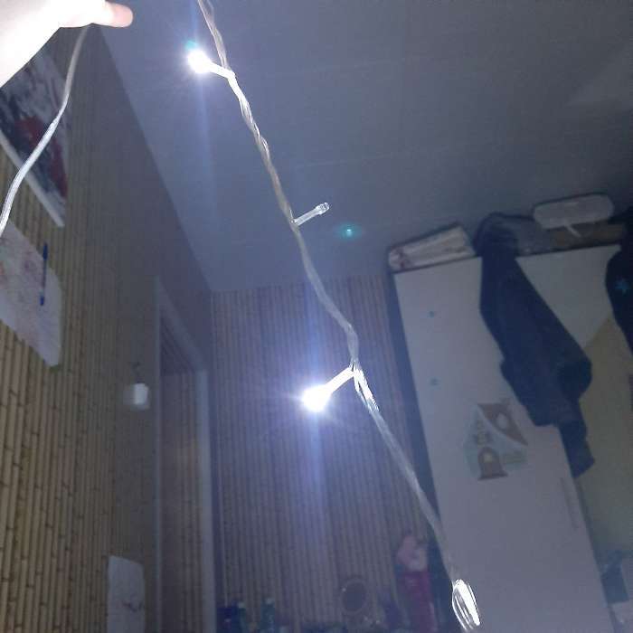 Фотография покупателя товара УЦЕНКА Гирлянда «Нить», 10 м, IP20, 100 LED, 220 В, 8 режимов, прозрачная нить, свечение белое - Фото 447