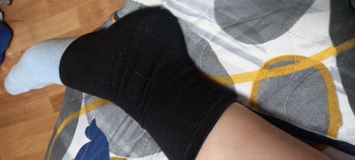 Фотография покупателя товара Бандаж на голеностоп, 10×5 см, чёрный - Фото 4